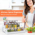 Expandable Spice Rack Organizer - 3 Tier Adjustable Cabinet Spice Organizer for Easy Visibility, White