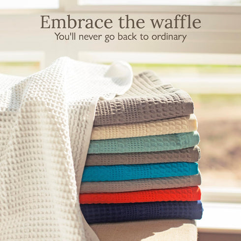 Set 4, GILDEN TREE Waffle Towels Wash Cloths for Showering, Exfoliating Washcloth Face Towels, Quick Dry Towel Cotton