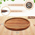 Mumufy 6 Pcs Lazy Susan Organizer, Turntable Tray for Kitchen Counter, Round Pantry Table Organization (9 Inch, Acacia