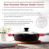 Cast Iron Skillet Set, 8"+10"+12" Frying Pans with Glass Lids and Silicone Handle Holder Covers