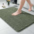 LOCHAS Luxury Shaggy Bathroom Rug 24 x 36 Inch, Washable Non Slip Bath Mat, Soft Plush Chenille Sage Green