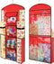 Hanging Gift Wrapping Paper Storage, 40"X17" Red Double-Sided Christmas Wrapper Bag for Craft Roll