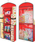 Hanging Gift Wrapping Paper Storage, 40"X17" Red Double-Sided Christmas Wrapper Bag for Craft Roll