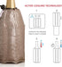 Vacu Vin Active Cooler Champagne Chiller - Reusable, Flexible Wine Bottle Cooler - Platinum, Gold - Champagne Cooler