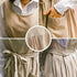 Premium Plus Size Adjustable Waistline Bib Apron, Soft Cotton Blend with Pockets (Cream Color)