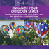 Hot Air Balloon Hanging Garden Spinner, 12", Vibrant Rainbow Design, Weather-Resistant Outdoor Decor