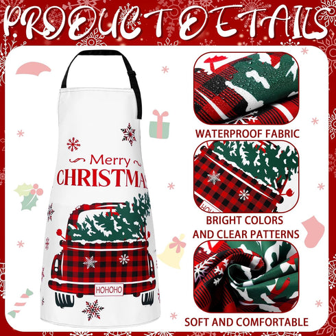 Geyoga 12 Pcs Waterproof Seasonal Aprons Holiday Kitchen Aprons Adjustable Cooking Aprons for Valentines St Patrick's