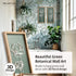 3D (Set 2) Floral Green Wall Art of Lightweight, Wooden Ready-to-Hang Boho Framed Wall Art for Bathroom, Bedroom