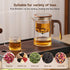 GrowCube -800ML/27.01oz Enchanti Tea Pot, Magic Glass Teapot with Strainer,Magnetic Water Separation with Infuser