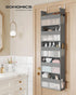 Set 2 5 5-Tier URDH008G01 SONGMICS Over The Door Organizers, of Hanging Door Organizers with Large Pockets, Fabric