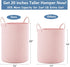 15x20 Inches, 60L Large Pink Laundry Basket Woven Rope Hamper for Baby Girls and Kids, Tall Nursery Storage Bin, Kawaii