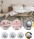 Duvet Pin Clips 16 Sets, Duvet Button Fasteners with Soft Fabric for Quilt, Cushions, Curtains (White)