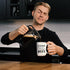 Cool 15oz Novelty Coffee Mug, “Too Early for Beer”; Funny Ceramic Gift for Father, Boss, or Best Friend