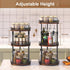 3-Tier Counter Countertop Across-Star Lazy-Susan-Organizer-Spice-Rack, Rotating Spice Organizer For Cabinet Pantry