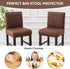 Set 4, FUANGUI Bar Stool Covers of Stretch Removable Bar Stool Seat Covers with Backs Slipcovers, Bar Chair Covers