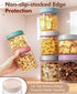 6 pack 10 oz Overnight Oats Containers with Lids and Spoons Glass Jars with Airtight Lids: Wide Mouth Mason Salad Jars