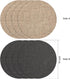 Set 6 Set 6) Myir JUN Round Placemats Dual Sided, Faux Leather Place Mats of Indoor Placemat for Dining Table Outdoor