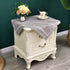 24x24 inch) NEWISHER Rustic Farmhouse Embroidered Small Square Tablecloth Jacquard Striped Table Cloth Linen Texture