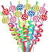 Candyland Party Supplies Drinking Plastic Straws, Reusable 24 for Kids Birthday Party Favors