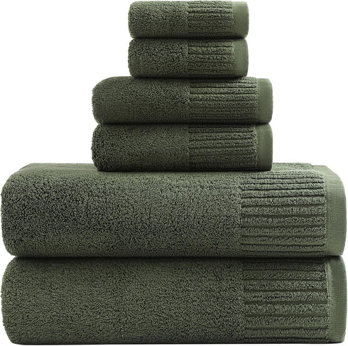 YTYC 27.5x55 Inches Luxury Bath Towels Set of 6 Large, 100 Percent