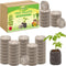 ZeeDix 30mm 50Pcs Compressed Peat Pellet Fiber Soil Plant Seed Starters, Nursery Plugs for Growing Herbs