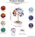 Jovivi Natural 7 Chakra Healing Crystals Tree on Agate Slice Base, Healing Stones Gem Money Tree for Feng Shui Home