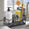 Sinnsally Kitchen Sponge Holder,Sink Caddy Organizer with Brush Holder,Stainless Steel Sink Box