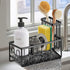 Sinnsally Kitchen Sponge Holder,Sink Caddy Organizer with Brush Holder,Stainless Steel Sink Box