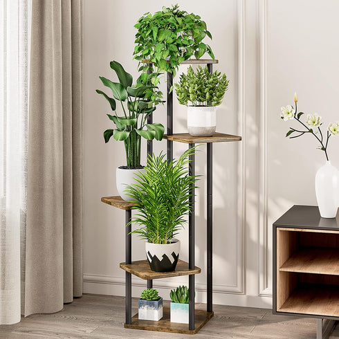 5 (5 AZERPIAN Plant Stand Tier Indoor Metal Flower Shelf for Multiple Plants Corner Tall Flower Holders for Patio
