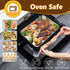 P&P CHEF 12.5 Inch Toaster Oven Pan and Rack Set, 4 Pieces Stainless Steel Baking Pans with Cooling Rack