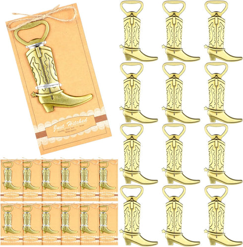 Youyole 12 Pcs Cowboy Boot Metal Bottle Openers Baby Shower Favors Stainless