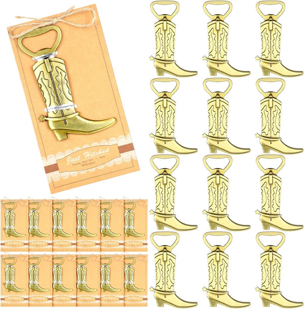 Youyole 12 Pcs Cowboy Boot Metal Bottle Openers Baby Shower Favors Stainless