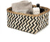 Compactor X-Large Bamboo Zebra Basket, Black/Natural