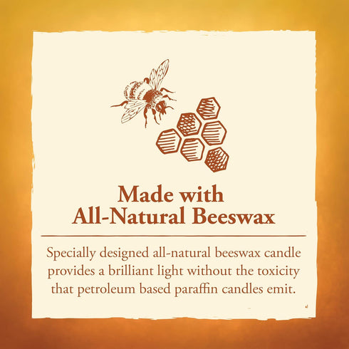 Candle by the Hour 80-Hour Green Candle, Eco-friendly Natural Beeswax, Cotton Wick