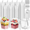 600 Pcs 5 oz Dessert Cups with Lids & Spoons, Reusable Clear