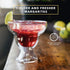 Dragon Glassware Set of 2 Margarita Glasses - 12 oz Clear Double Wall Stemless Insulated Barware for Hot or Cold