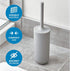 iDesign Cade Bowl Brush and Holder, Toilet Cleaning Set for Bathroom, Matte Gray (2 Each)