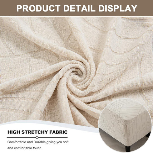 Bottom,05 Eco-Ancheng Ottoman Cover Stretch Rectangle Footrest Stool Slipcover Ottoman Bench Covers Jacquard Footstool