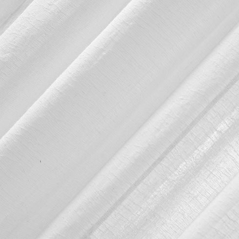 Clean Window Crushed Texture Allergy/Pet Friendly Anti-Dust Sheer Curtain Panel, 52" W x 96" L, White