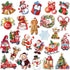 24 Pieces Christmas Refrigerator Magnets, Decorative Santa Claus Gnome Snowflake Stickers for Car, Fridge, Mailbox Decor