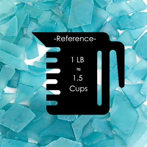 CYS EXCEL Sea Glass 16 Ounces Light Blue, Crushed Glass Vase Filler for Aquarium Nautical Décor