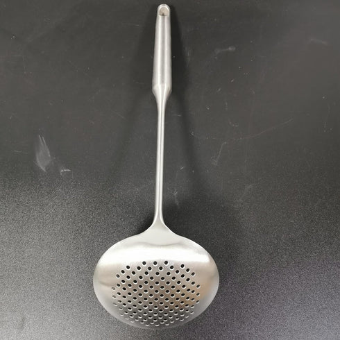 Skimmer Stainless Steel Large Slotted Spoon, 14.96 inches Colander Strainer Ladle for Cooking