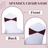 Pack 25 VDS of PCS | Burgundy | Spandex Chair Sashes Bows Without Buckle | Stretch Elastic Banquet Universal Folding