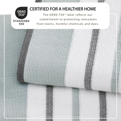 Set 6 Set Great Bay Home Decorative Bath Towel - Luxury Cotton Piece Towel - Luxurious, Ultra-Soft, Durable Towels