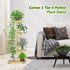 Facofaco 5 6 Tier Potted Gold Plant Stand Indoor Outdoor with Gardening Tools and Gloves, Upgraded Corner Metal Plant