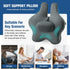 Adjustable Lumbar Support Pillow for Office Chair, Memory Foam Back Cushion for Chair/Car/Sofa/Plane (Darkgray)
