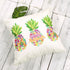 ONWAY Summer Throw Pillow Cover 18x18 Tropical Pineapples Floral Cushion Case for Happy Summer Decor