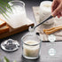 Leinuosen 2 Pcs Glass Pitcher Elegant Shaped Glass Creamer Pitcher, Glass Tea Pitcher, Coffee Milk Creamer Pitcher,