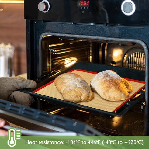 2 Pack Toaster Oven Liner: Silicone Liners for Ninja St100 and St101 Foodi 2-in-1 Flip Toaster (Black, Red)