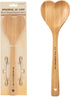 Heart Shaped Bamboo Spoon - Engraved Wooden Serving Mixing Spoon, Vintage Country Kitchen Utensil by PRIZE HOME